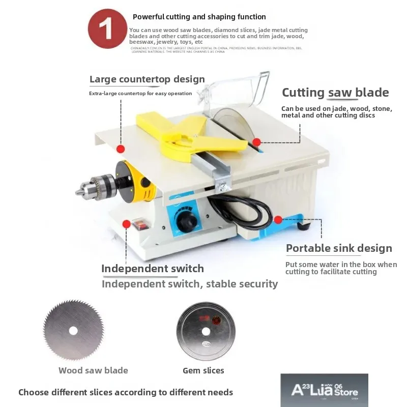 3rd Generation Multi Function Jade Saw Woodworking Table Saw Polisher Machine флагшток