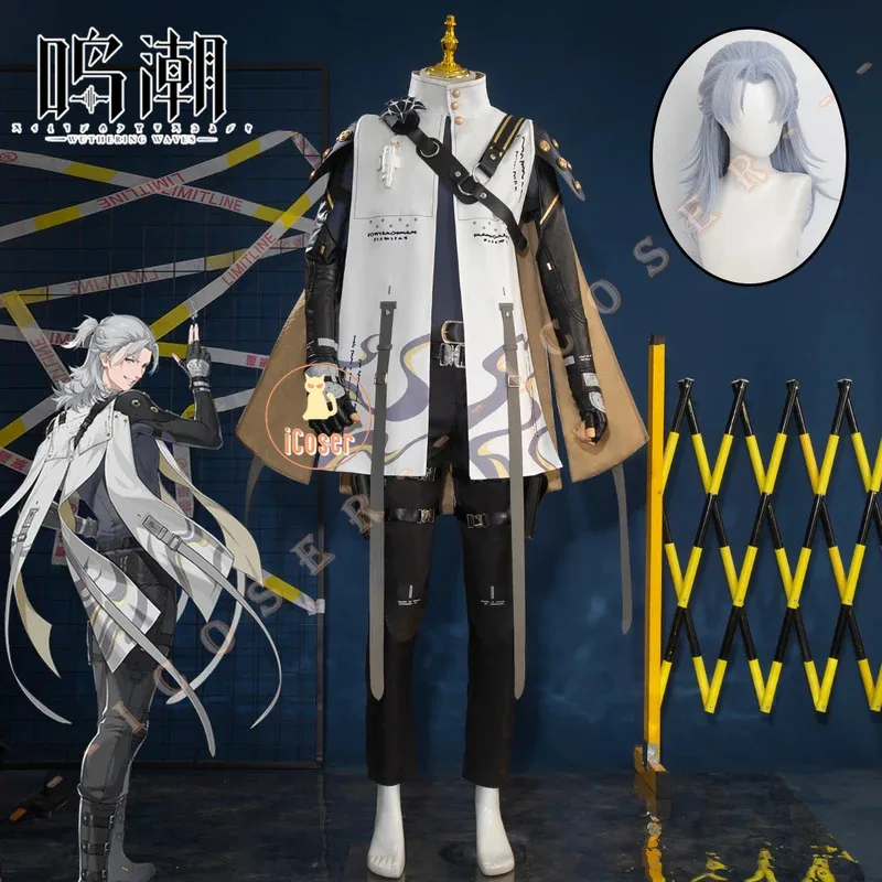 ويذرينغ موجات آلتو تأثيري حلي شعر مستعار موحدة عباءة حزام لعبة الدعامة الشواطئ السوداء إنكور حفلة الهالوين للنساء الرجال iCoser