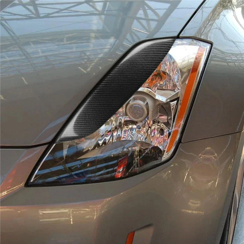 

For Nissan 350Z (Z33) Real Carbon Fiber 2003-2006 Interior Headlight Eyebrow Front Cover Trim Modification Body Kit Accessories