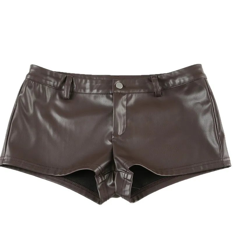 25 Herbst Spice Girls Sexy Pu-Leder-Super-Shorts für Frauen, niedrige Taille, enge Hüfte, Hotpants, Booty-Shorts