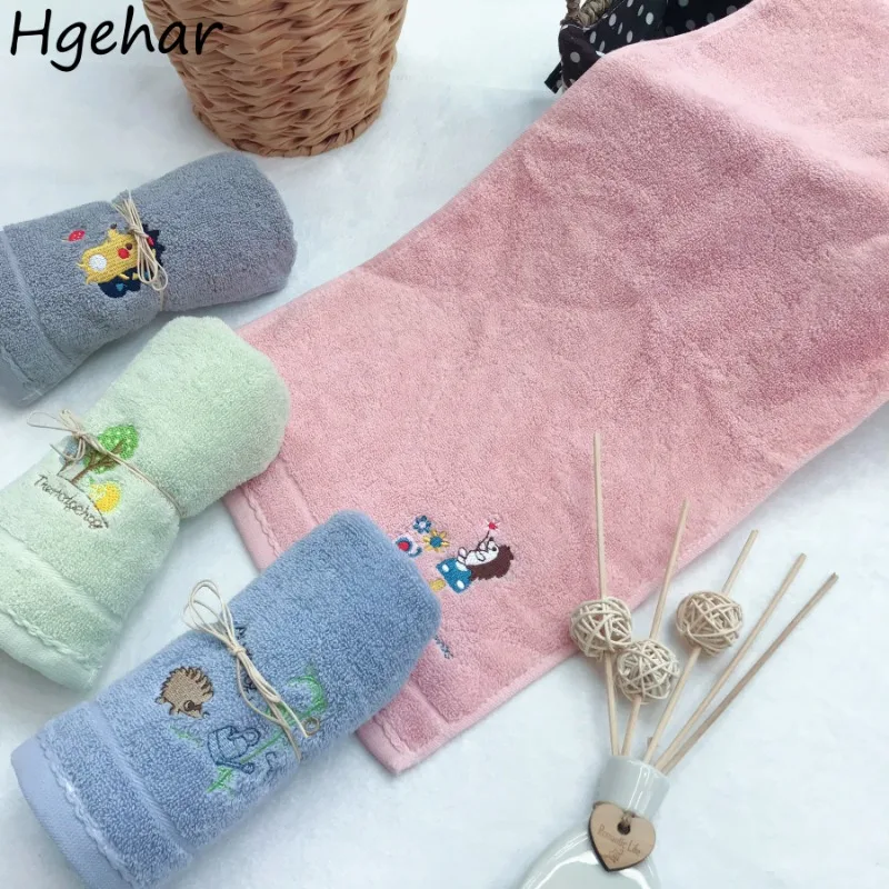 Water Absorbent Towel Durable Embroidery Universal Household Dormitory Daily Face-cleaning Towels Comfortable Skin-friendly Ins