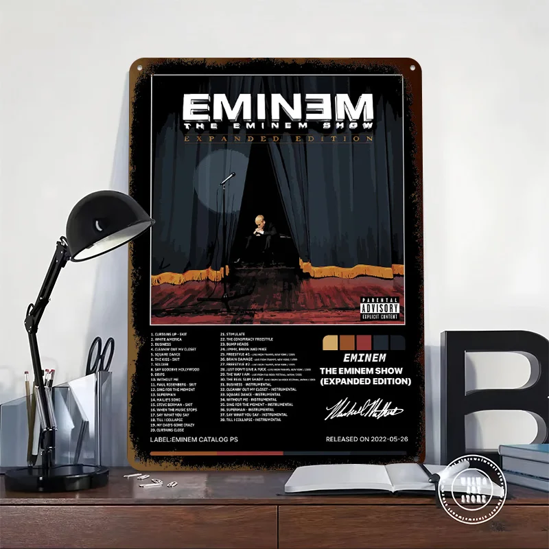 Eminem The Eminem Show Expanded Edition Poster Retro 3D Printed Metal Signs Customized Wall Hanging Gift for Home Decorations