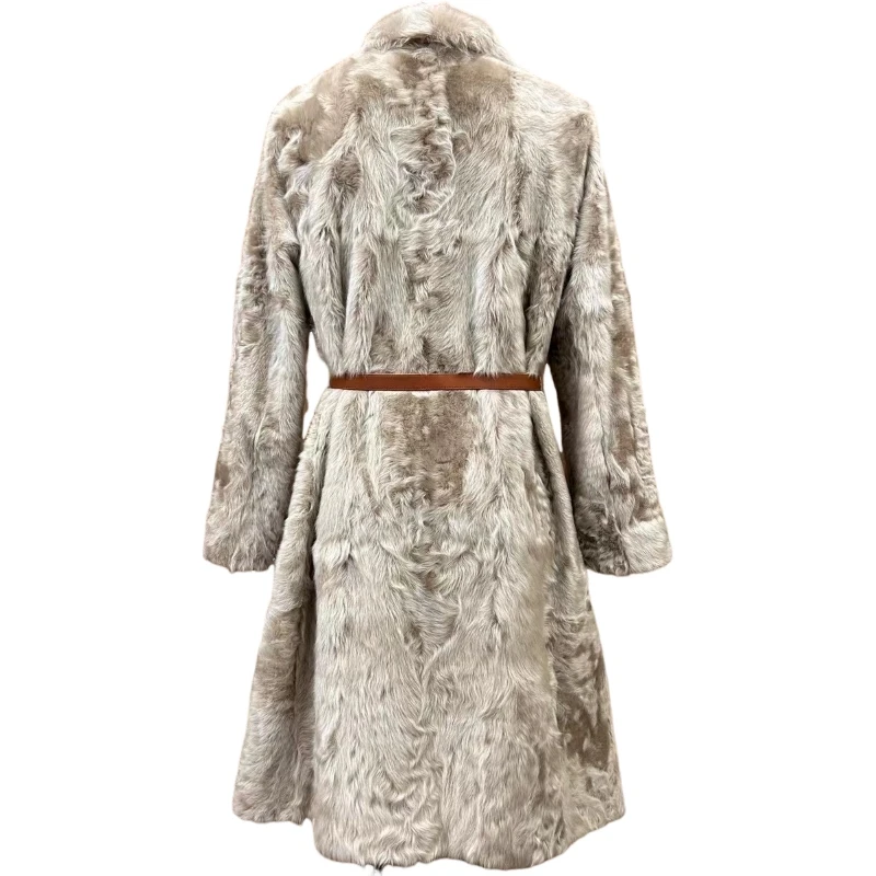 Gold lamb fur fur body imported fetal wool fur body coat sheepskin fur outside luxury   femme  abrigos elegantes