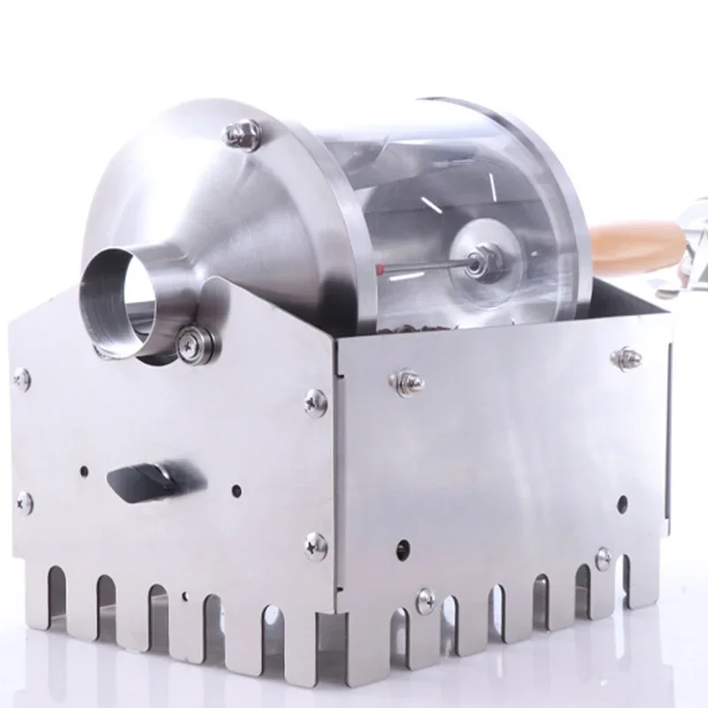 AS1-S400T casa máquina de torrefação de grãos de café aço inoxidável fogo direto torrador de café máquina de feijão visualização de vidro de quartzo