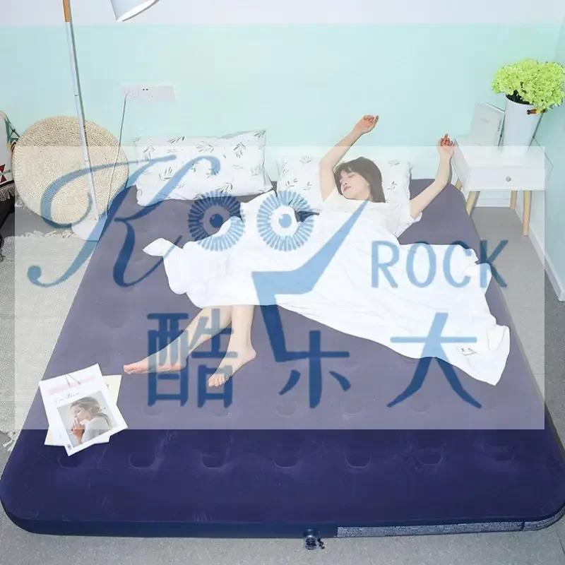 Inflatable Mattress, Car Mounted, Outdoor Air Cushion Bed, Folding Thickened Flocked Mattress, Household Use