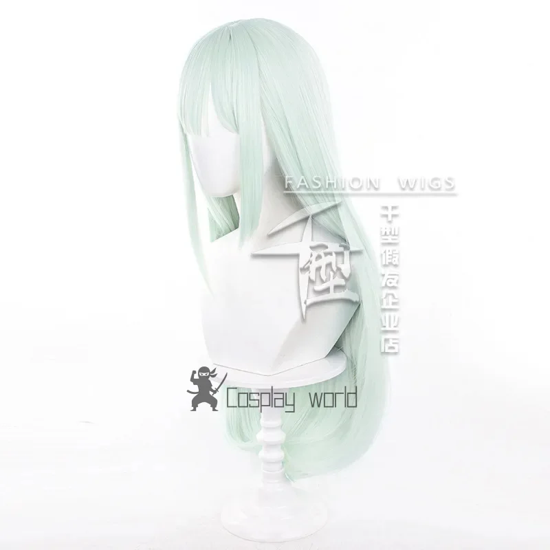 Pelucas de Cosplay de ANIME Mutsumi Wakaba, pelucas de disfraz de BanG Dream de 75cm de largo para mujer, pelo sintético verde claro resistente al calor + gorro de peluca