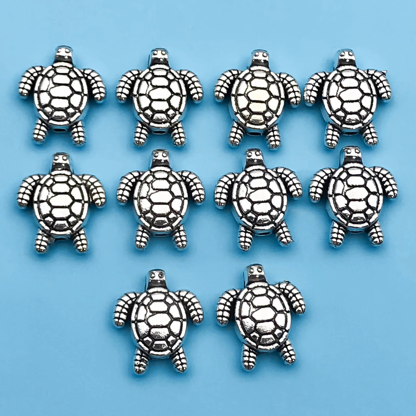 10/20/30Pcs Schildkröte Lose Spacer Perlen Für Schmuck Machen Halskette Armband Zubehör DIY Zubehör
