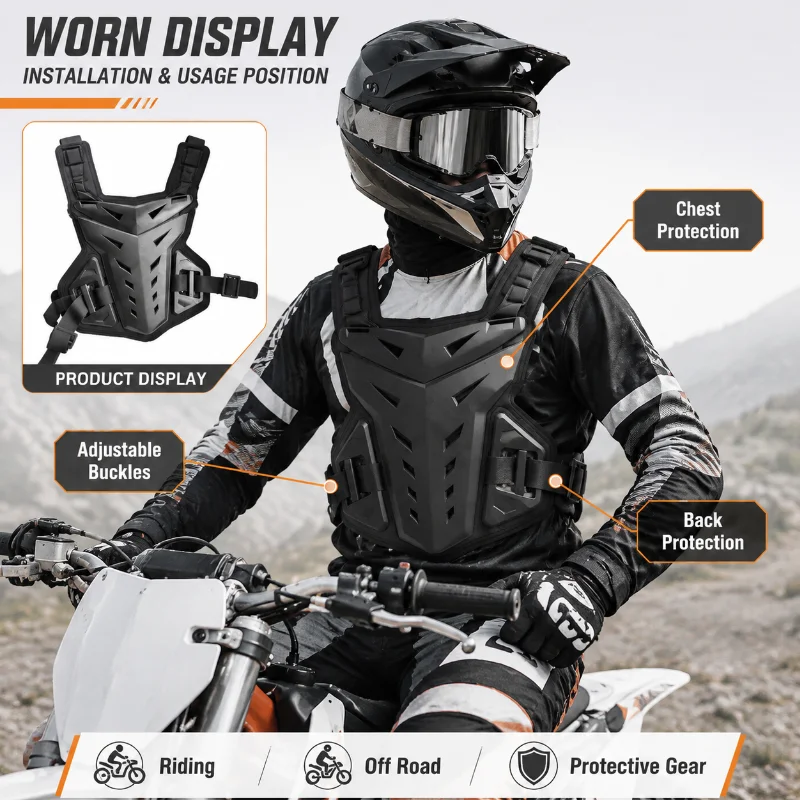 Motorcycle Jacket Protective Vest Riding Jacket Off-road Motorcycle Racing Protective Equipment Chest Back Protection