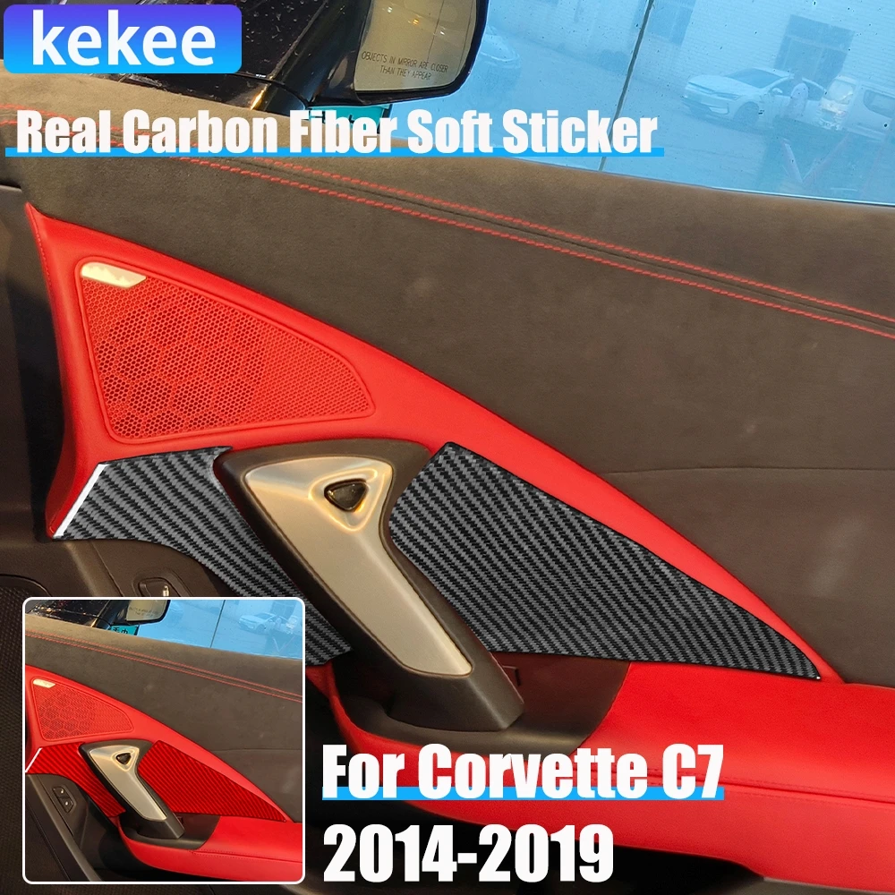 

Настоящее углеродное волокно, автомобильные аксессуары, ручка двери пассажира, декоративная крышка, мягкая наклейка для Corvette C7 LT1 Z06 ZR1 LT5 2014-2019