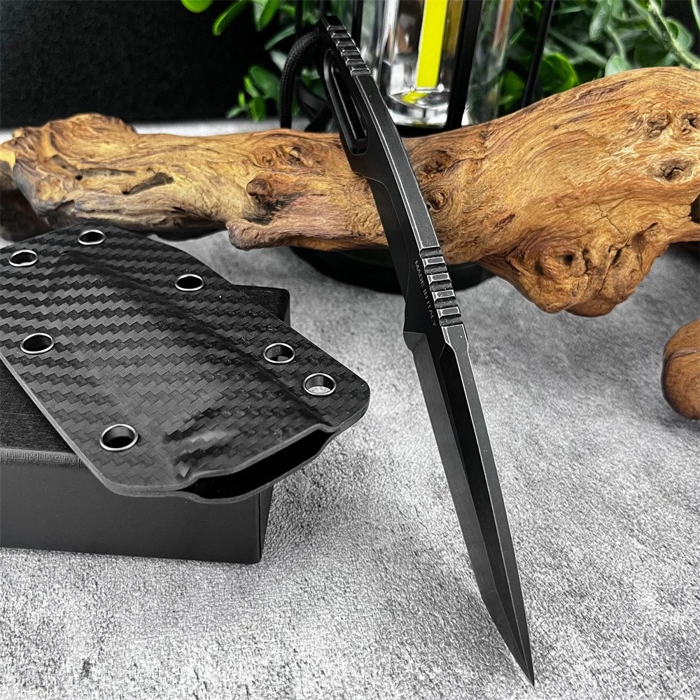 Нож с несколькими прямыми ручками и ножнами Full Tang 8Cr13Mov с фиксированным лезвием, портативный EDC, уличный инструмент для охоты в джунглях, пешего туризма