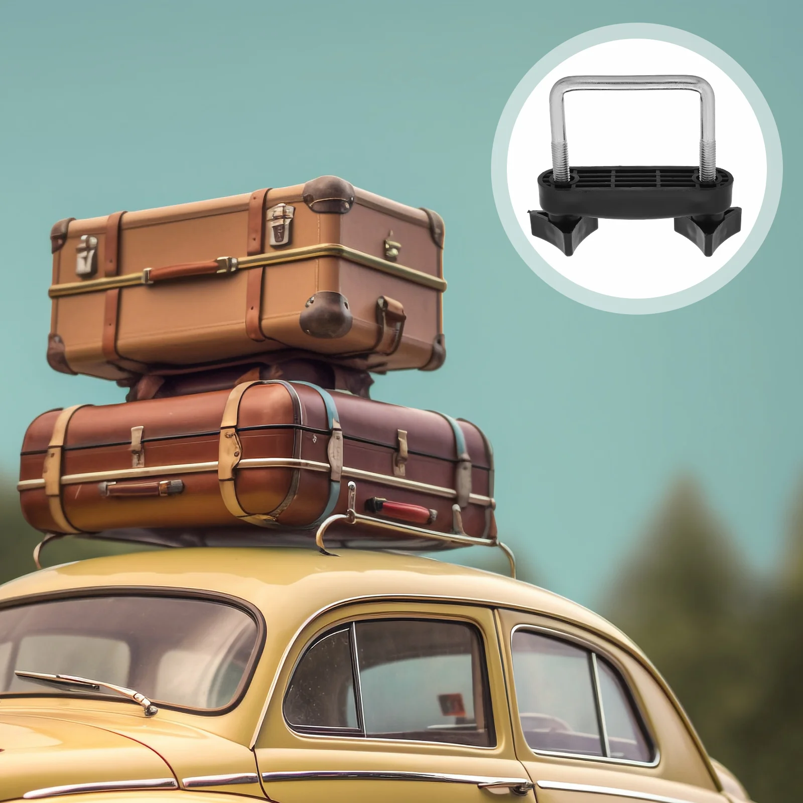 

4Pcs Universal Car Roof Rack Crossbars Clips Mounting Clamps Secure Cargo Carrier Brackets Luggage Roof Rail Clamps Automotive