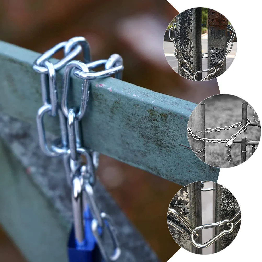 

Stainless Steel Barn Door Chain Lock Durable Wear-Resistant Household Gate Buckle Secure Fixing Heavy Duty Multi-Function