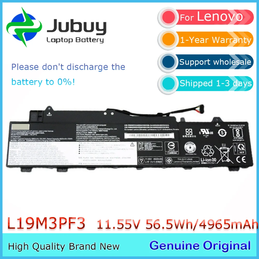 L19M3PF3 11.1V 56.5Wh Original Laptop Battery for Lenovo 5-14ARE05 5-14IIL05 xiaoxin Air 14 2020 5B10W86936