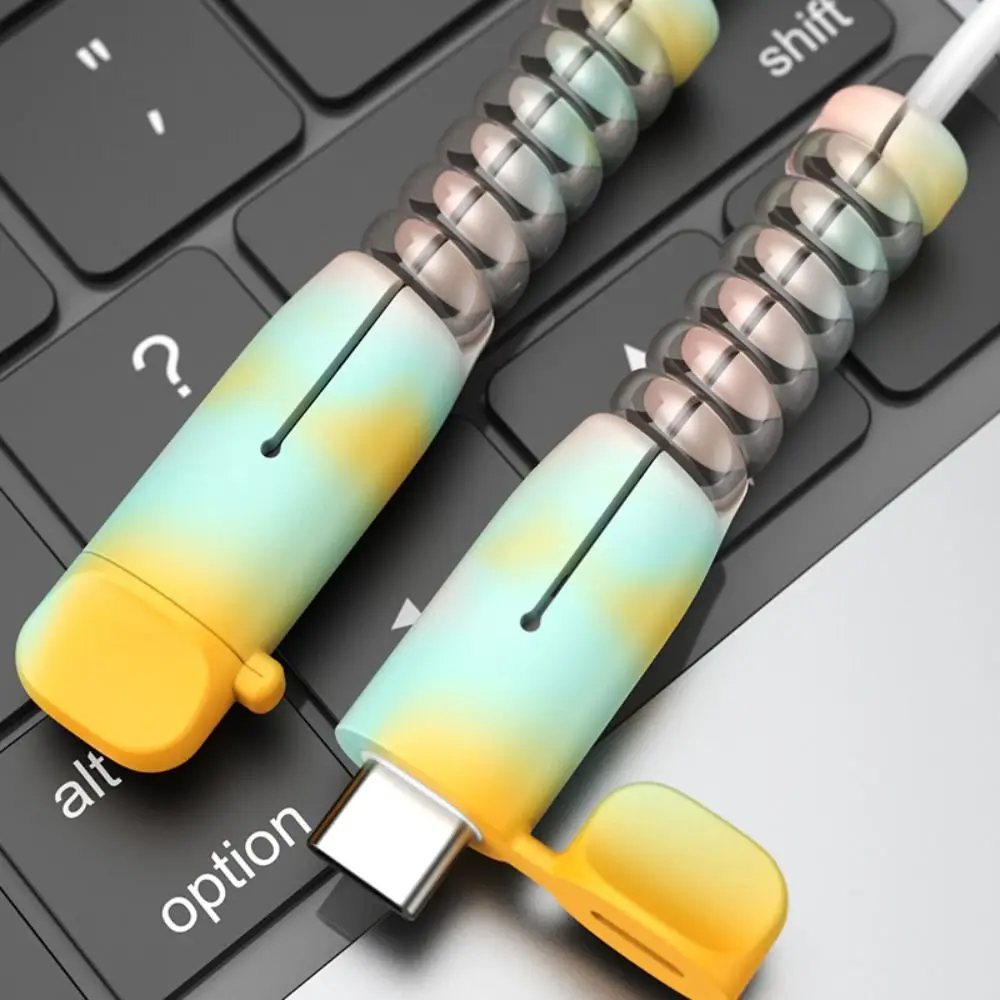 جديد نوع C كابل الشاحن حامي الغبار غطاء سيليكون كابل الشاحن غطاء حماية الملحقات الحبل التوقف غطاء سيليكون #3