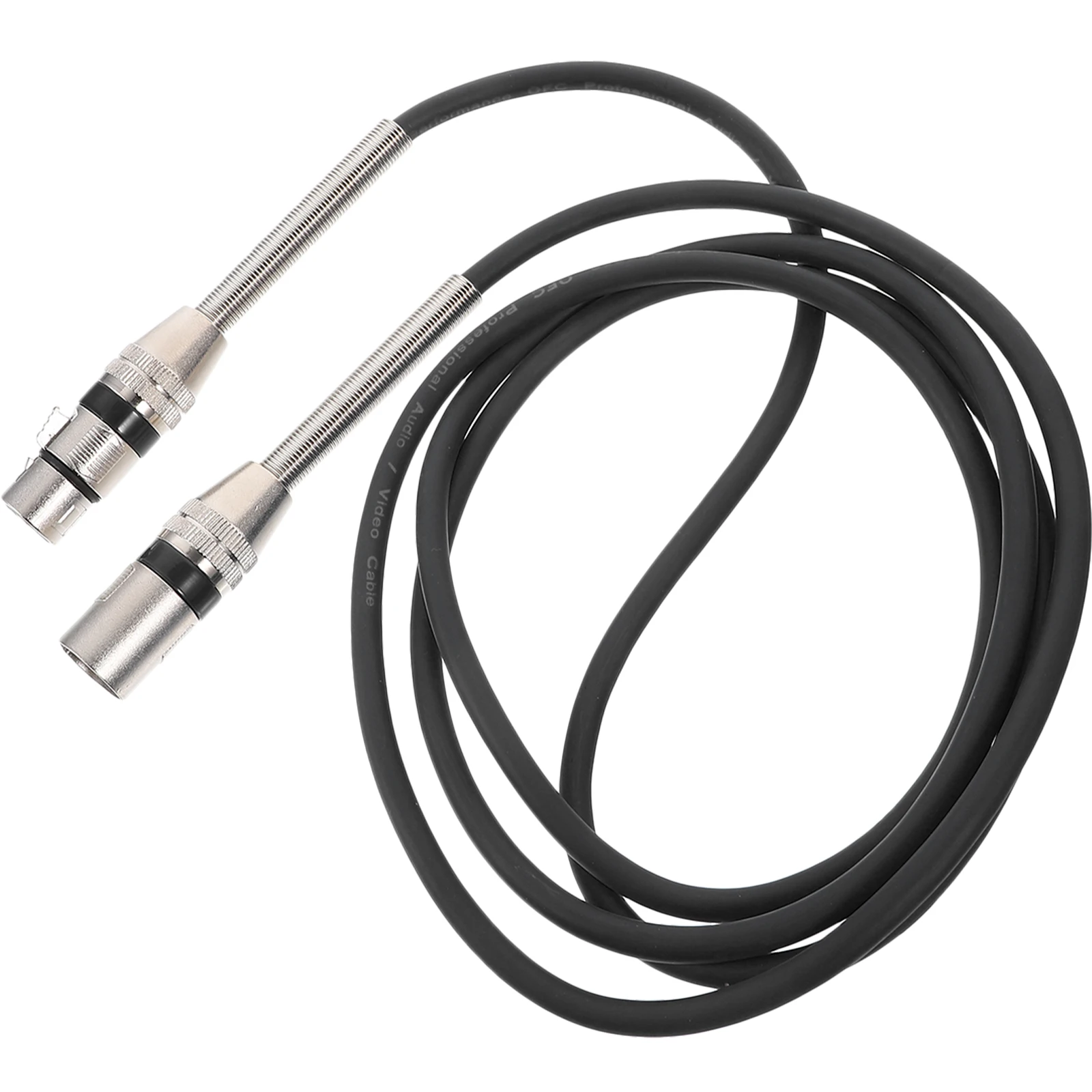 

Microphone XLR Cable Audio Line 3 pin Male to Female Connector Black 2M PVC Material Stable Signal Transmission Durable Easy