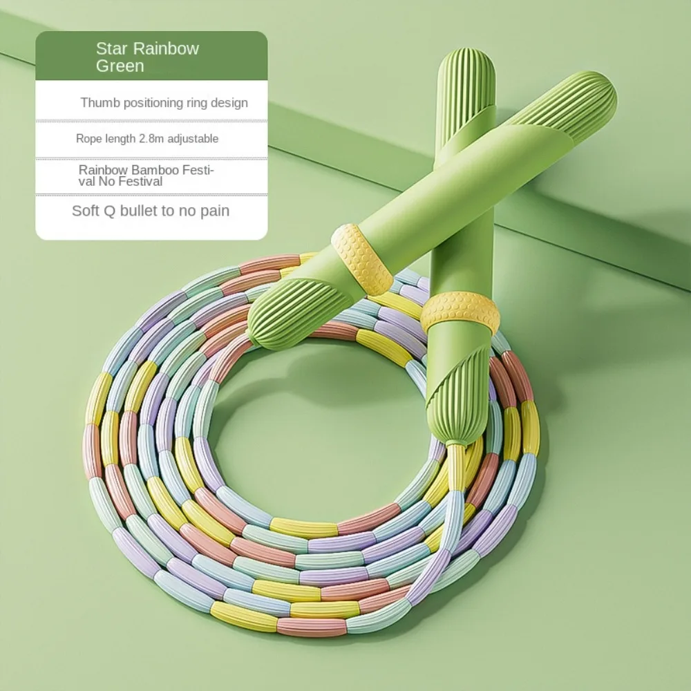 

Gym Equipment Bamboo Joint Racing Jump Rope Adjustable 2.6m Exam Jump Rope Lightweight Professional Sports Rope Slim Body