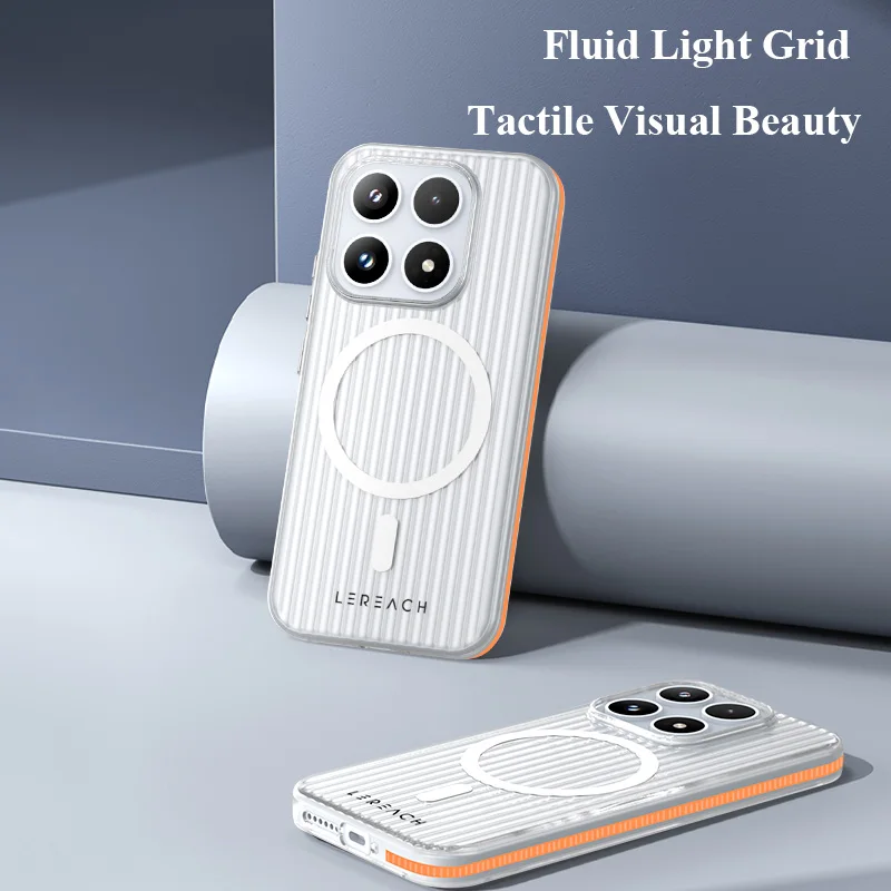 

LeReach TOC ICICLE For Xiaomi 17 5G Case Magnetic 3D Anti-Slip Side Grips Micron-Level Frosted Magsafe Back Cover Protection