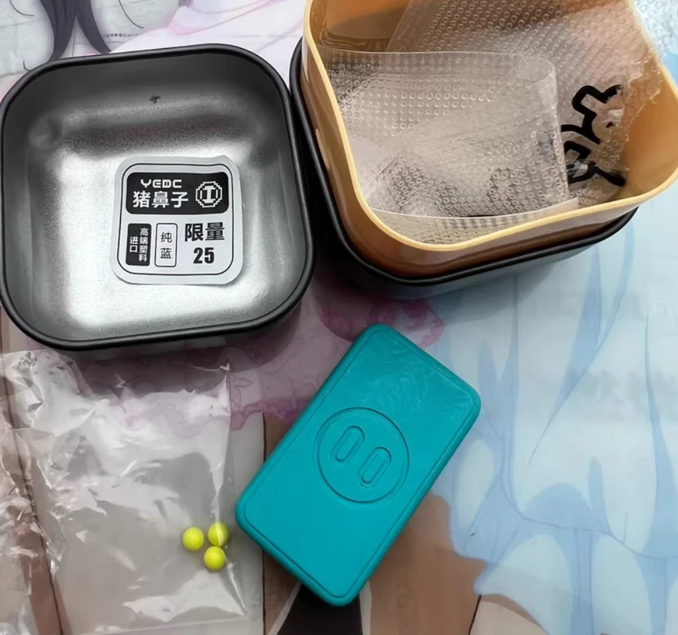 중고 EDC YEDC 퓨어 블루 카본 쿼츠 돼지코 피젯 슬라이더 감압 장난감