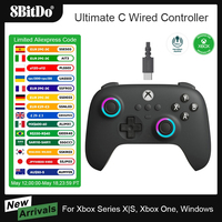 8BitDo Ultimate C Wired Game Controller for Xbox Series X/S Xbox One with RGB Lighting Hall Effect Joysticks for Windows 10/11
