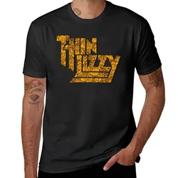 New Arrival Round Neck Thin Lizzy text T-Shirt cute tops korean fashion plain white men mens designer clothes new in tops & tees