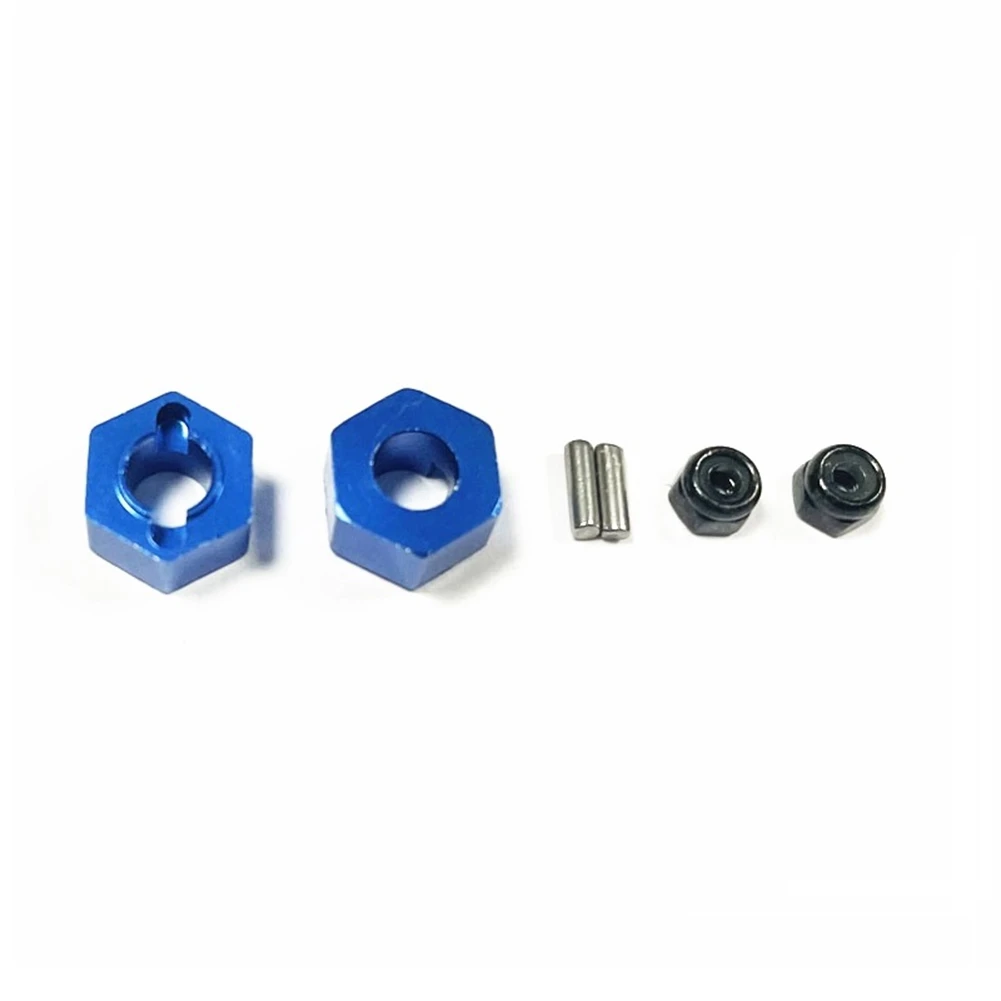 Metal 12mm Combiner Wheel Hub Hex Adapter for 1/18 Mini-T 2.0 1/16 Mini-B RC Truck Car Upgrades Parts,Blue