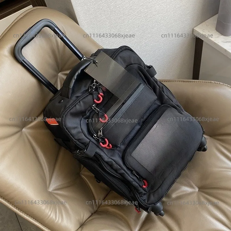 Tie Rod Backpack Backpack Lightweight with Tie Rod with Wheels Pull Back Luggage Bag Boarding Backpack