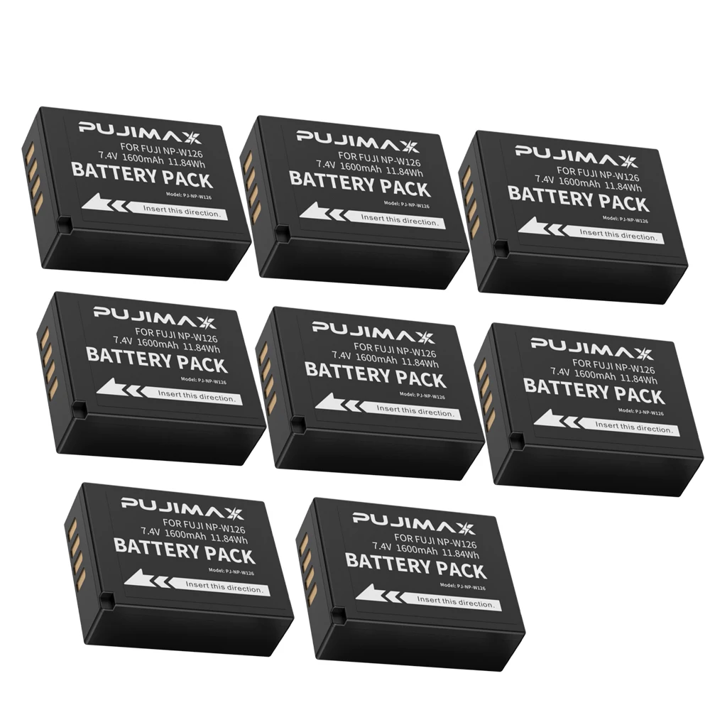 PUJIMAX NP-W126 Battery 1600mAh Rechargeable Batteries For Fujifilm XT20 XT3 XPro1 Pro2 X-Pro1 X-T1 XT1 HS30EXR HS33EXR X PRO1