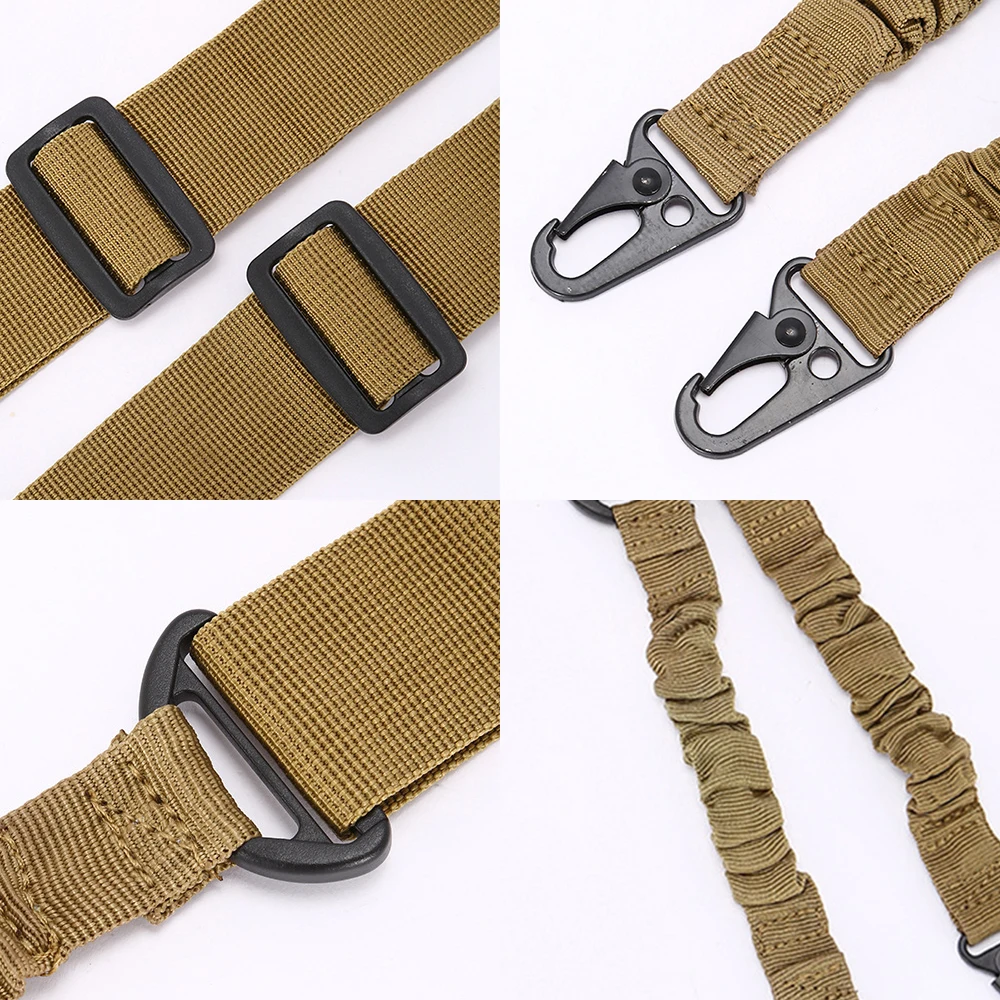 Tactical Gun Sling Two Points Rifle Sling with Length Adjuster Multi-Mission Sling Strap Outdoor AR AK Rifle Universal QD sling image 3