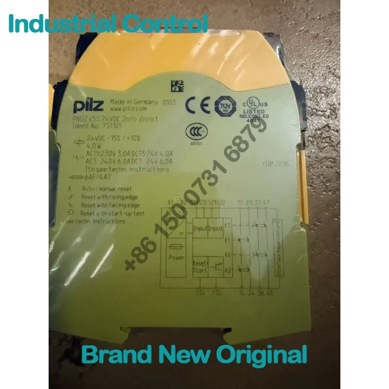 Pilz, 751105, safety relay, PNOZ s5 C 24VDC spring terminal delay type