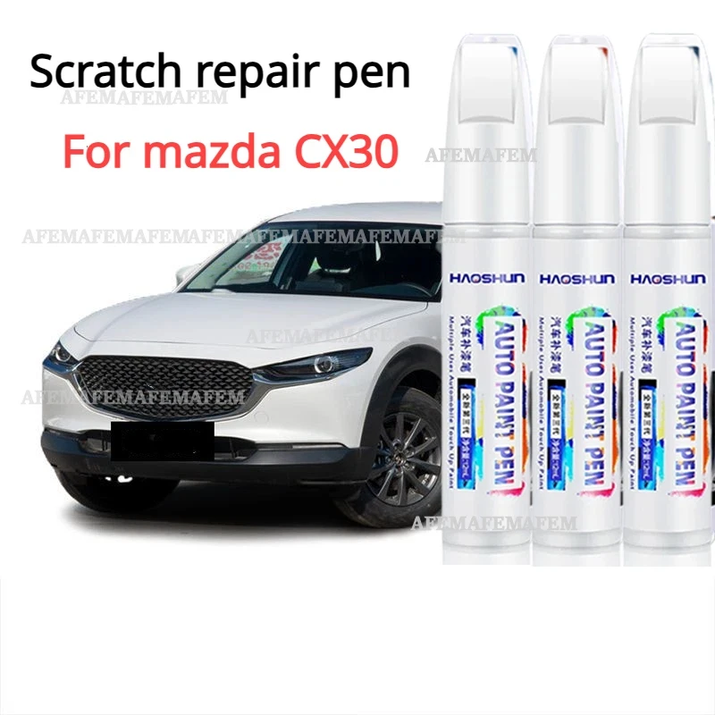 For Mazda CX30 Touchup Paint Pen Pearl White Car Paint Scratches Repair Touchup God Tool Car Paint Pen