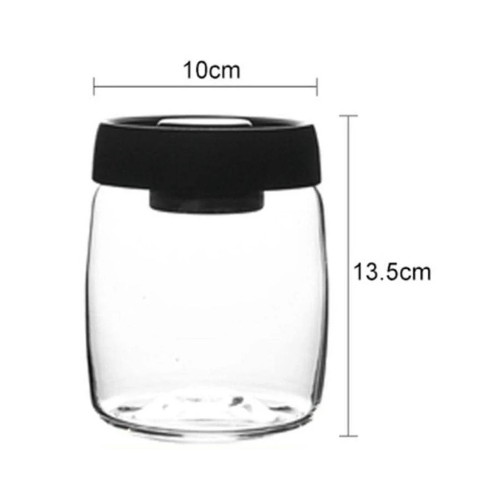 Coffee Bean Storage Container Glass Vacuum Jar Sealed Nordic Tea Milk Container Storage M