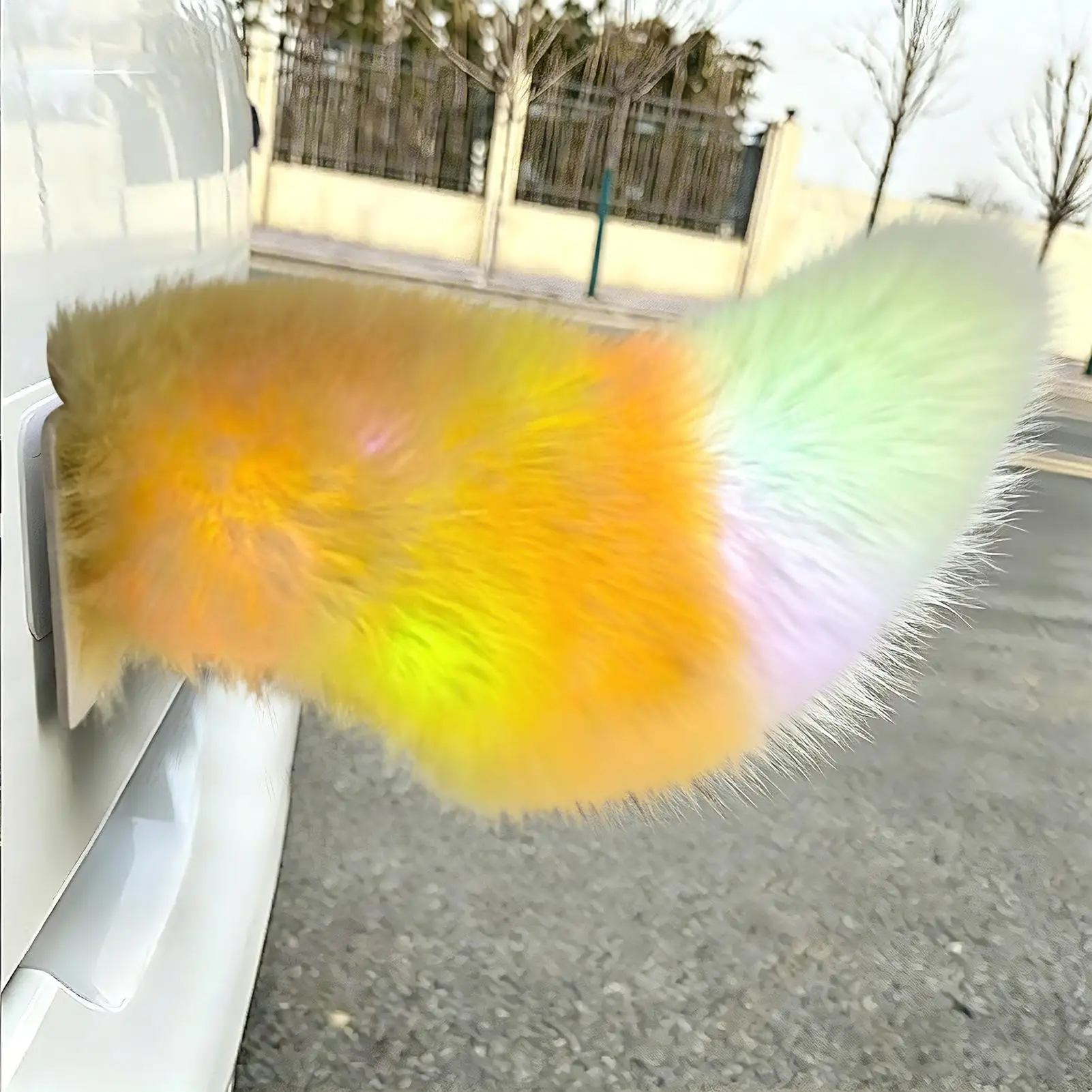 Wagging Car Tail Rechargeable LED Lights Ornament Car Wagging Cat Tail For Auto SUV RV Trucks Motorcycle Vehicles Home Travel
