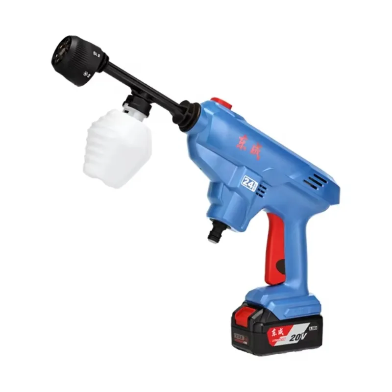 Dongcheng DCQW3 2SDM DIY Industrial Cordless Battery-Powered 300W Pressure Washer 3.0MPa 22min Runtime for Car Outdoor Cleaning