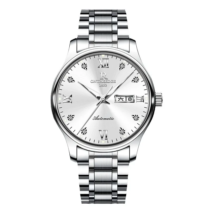 حار بيع جديد رقيقة جدا التلقائية الميكانيكية ووتش للرجال، للماء مضيئة الأعمال ساعة اليد، تصميم فاخر