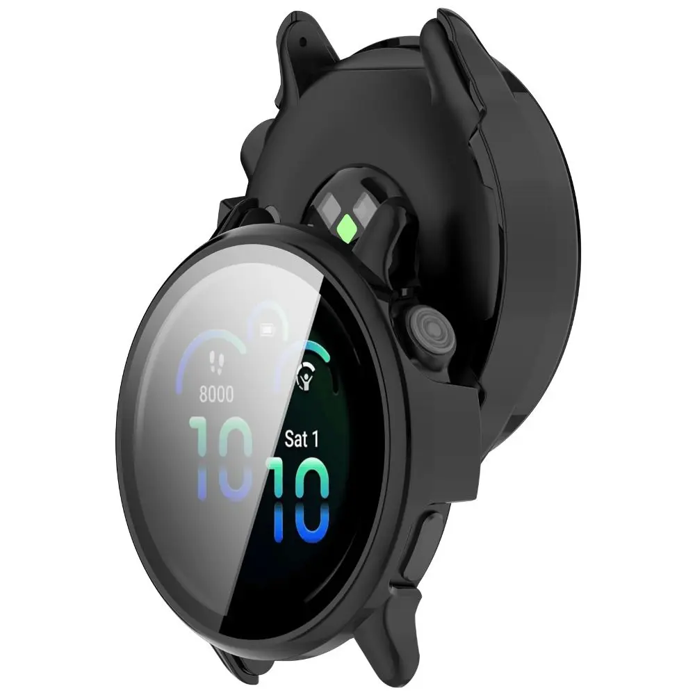 PC+Tempered Protective Case Anti-Scratch Full Coverage Screen Cover Bumper Protector Shell for Garmin Vivoactive 6