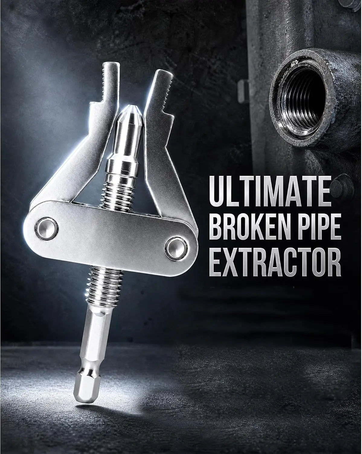 Universal Broken Pipe Extractor Faucet Valve Stuck Insert Remover Hex Shank Drill Powered Plumbing Repair Tool Heavy Duty Kit