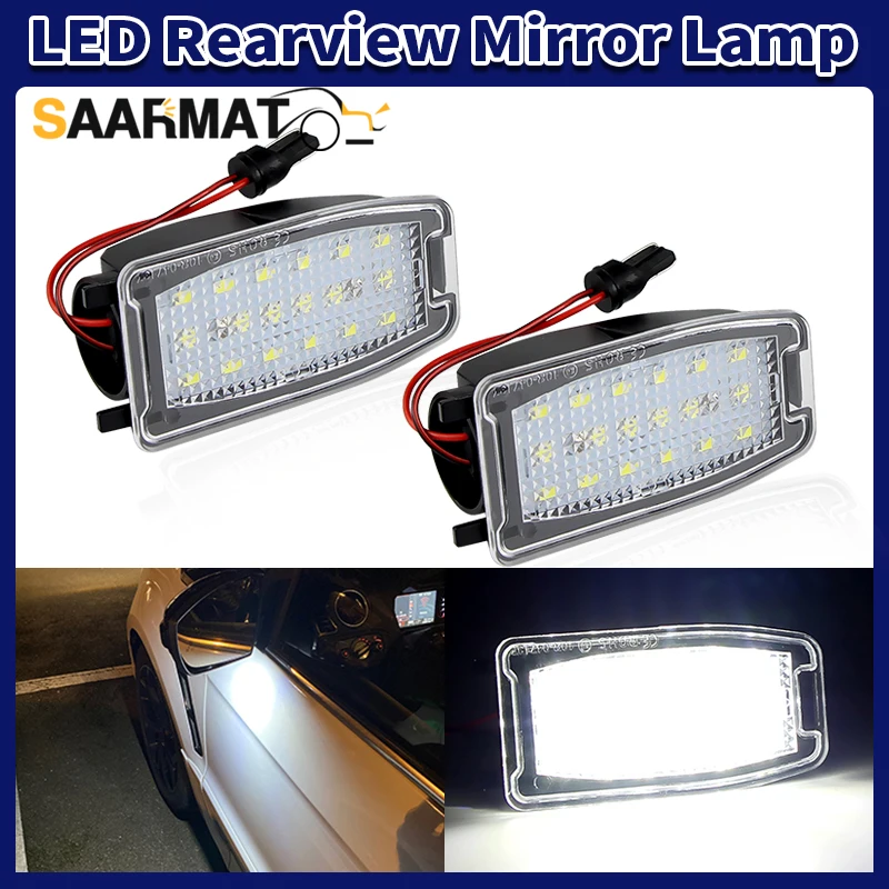 2x LED Side Rearview Mirror Lamps Puddle Lights For Land Rover LR2 LR3 LR4 Freelander Discovery L319 Range Rover Sport L320 L322