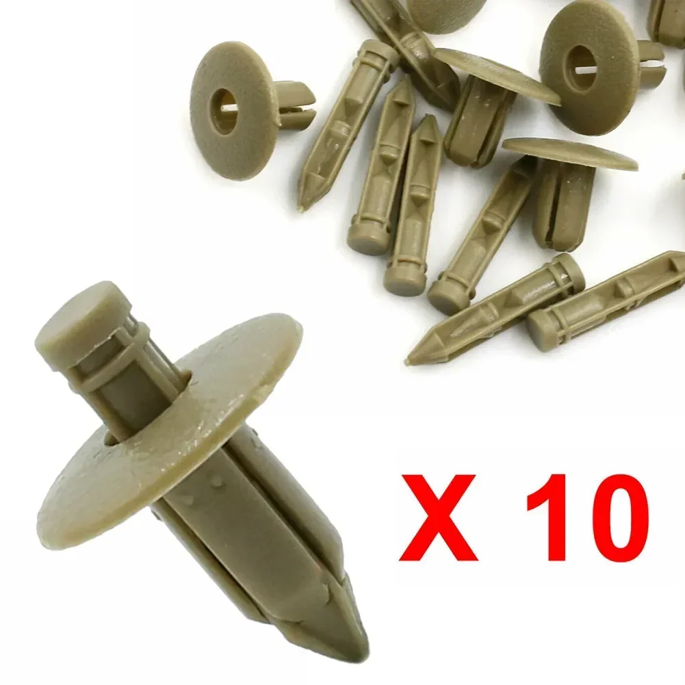10 Uds. Remaches de coche, Clips de empuje de 7mm de diámetro, Clips para carrocería de coche, retenedor de Panel embellecedor, sujetador embellecedor de puerta, retenedores de escudo contra salpicaduras