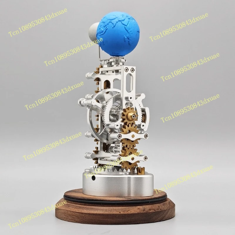 

Прецизионная механическая модель Земли и Луны, металлический динамический настольный ремесленный художественный орнамент, подарок