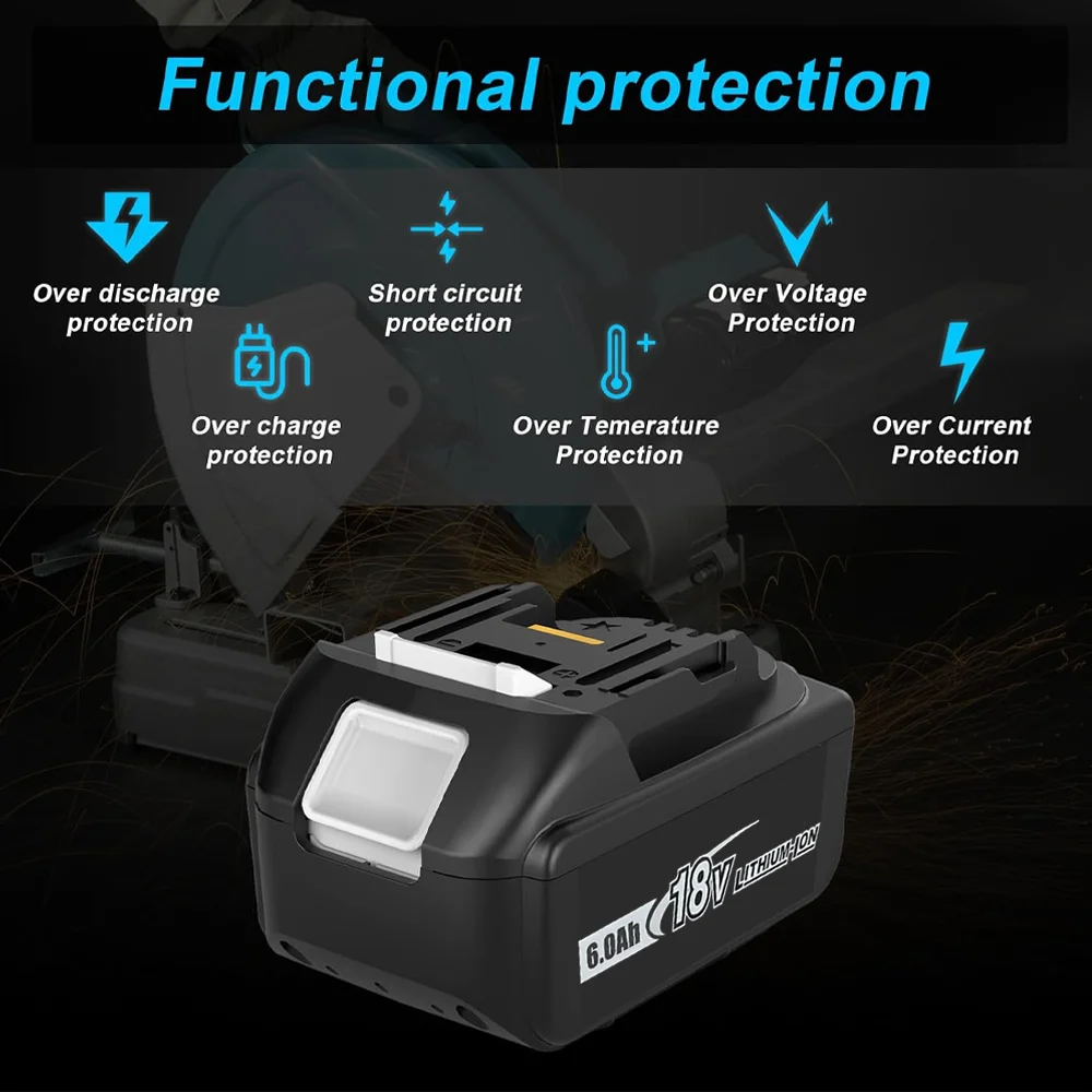 

BL1830 for makita18v 6AH/3AH original battery bl1860 tool batteries tool batteries compatible for Makita 18 Volt wireless grinde