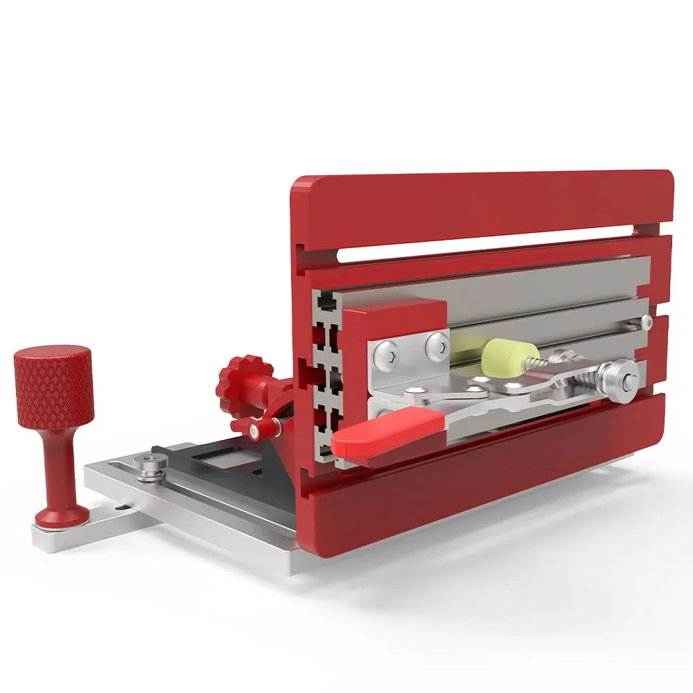 ENJOYWOOD Adjustable Angle Precision Table Saw Router Table Joinery Sled Coping Sled Vertical Push Handle for DIY Woodworking Tools