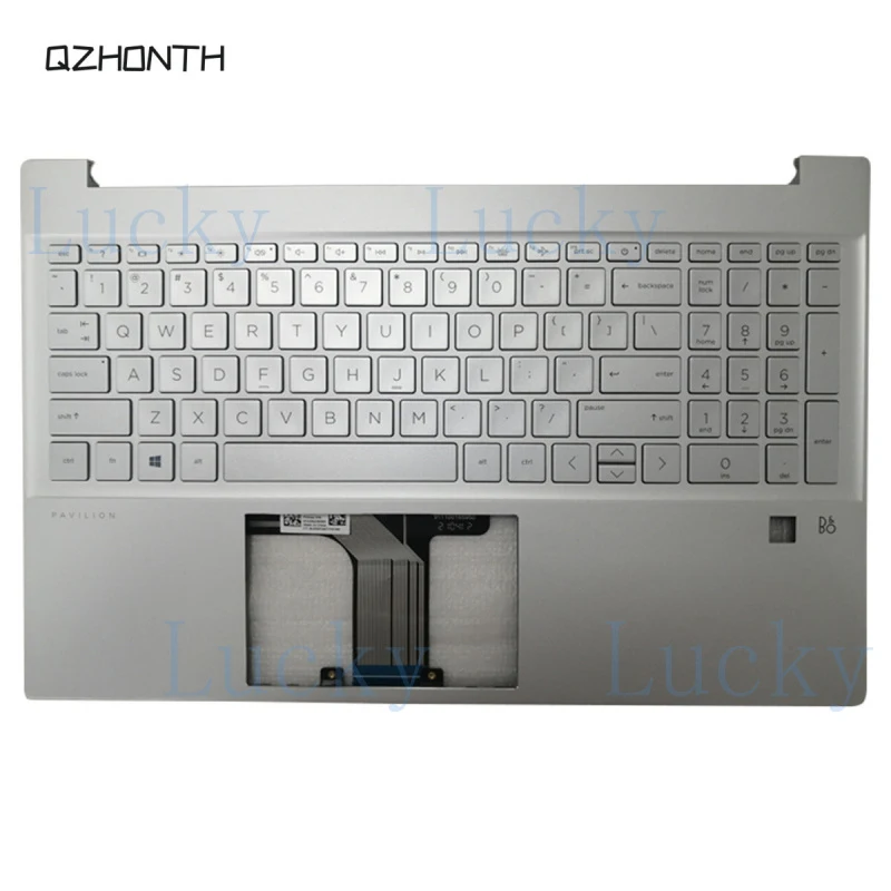 

f New for HP Pavilion 15-EH 15-EG Palmrest w/ FRP Backlit Keyboard M08910-001 Silver