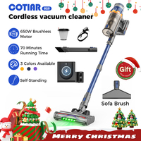 COTIAR S25 Cordless Vacuum Cleaner 650W 60kPa Strong Suction 70 Mins Runtime Handheld Home Appliance Portable Removable Battery