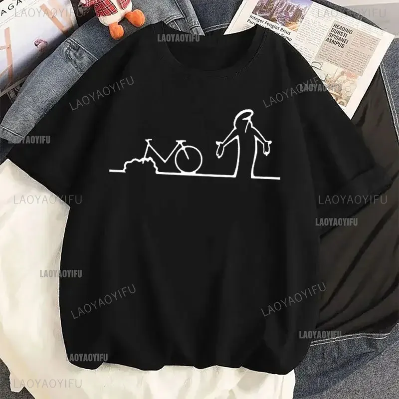 Great Space Coaster Cotton Tshirts La Linea TV Series Korea Style La Linea The Line Osvaldo Cavandoli Men Women Hipster Y2k Top