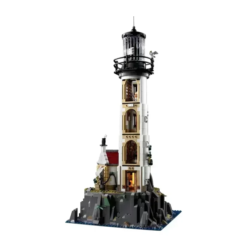 Electric Lighthouse Model Building Block Motorized Bricks Assembly Kids Toys For Children Birthday Christmas Gifts