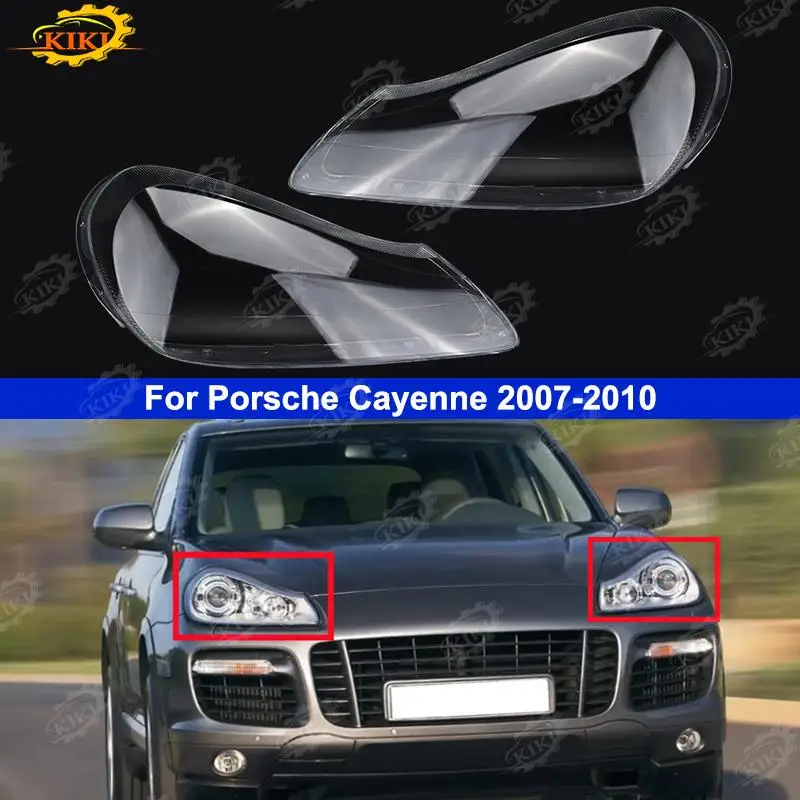 Headlight Shell For Porsche Cayenne 2007 2008 2009 2010 Lamp Shade Transparent Headlamp Cover Plexiglass Replace Lampshade