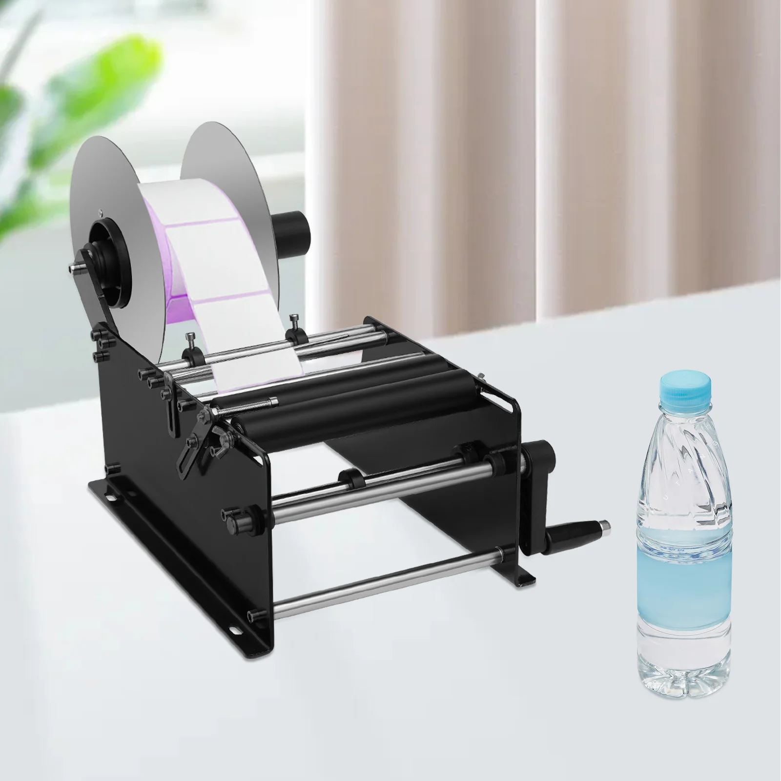 

Manual Label Dispenser Handheld Label Applicator Labeling Machine with Paper Supply Trayfor Home Craft Beer Bottles