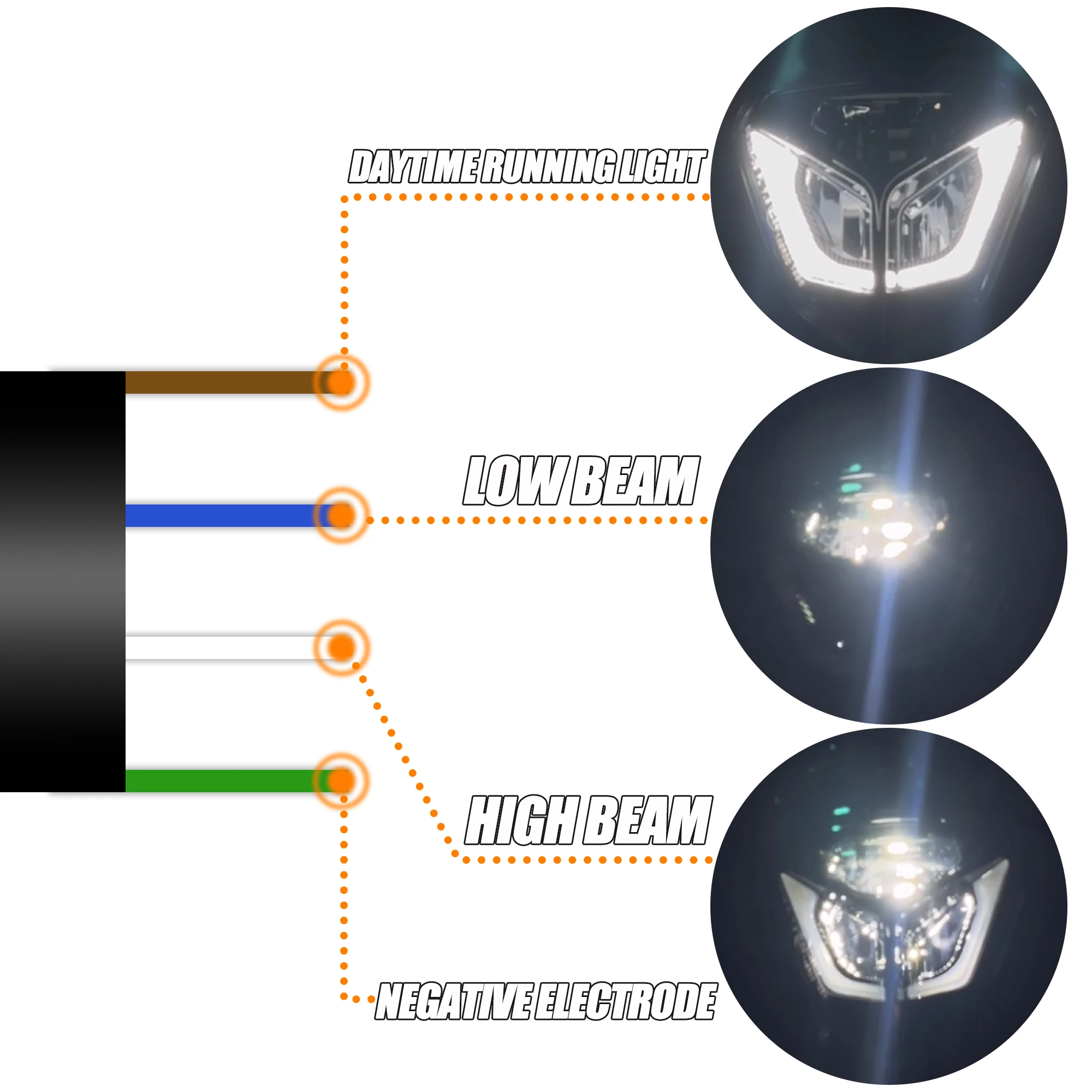 Para beta rr 125 200 250 300 350 390 430 480 xtrainer 2020-2025 motocicleta led farol enduro corrida motocross acessórios
