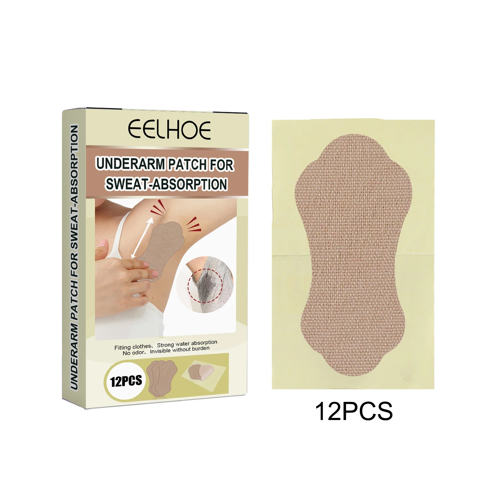 

Underarm Anti-Perspirant Stick, Invisible Long-lasting Sweatproof Absorb Sweat Summer Anti-Perspirant Pad