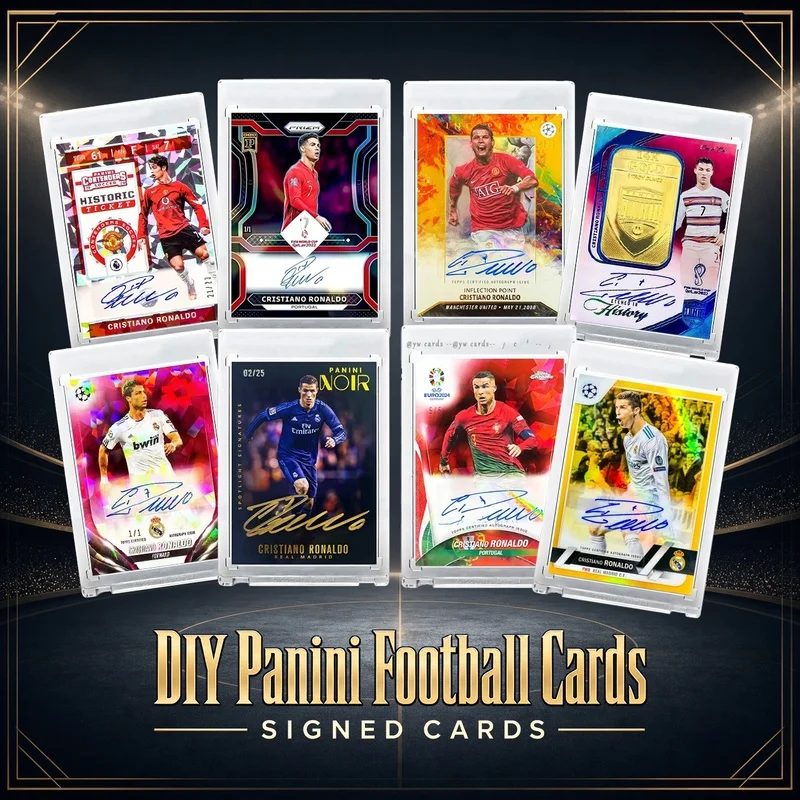 Panini Cards – Signed Cards  Cristiano Lionel Yamal Bellingham David Beckham Kylian Mbappe